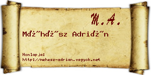 Méhész Adrián névjegykártya